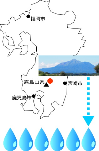 南九州霧島山系の地図
